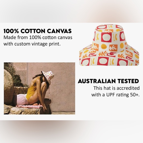 Lack of Color NWT Holiday Bucket Hat in Formes Sun Print - Picture 9 of 9